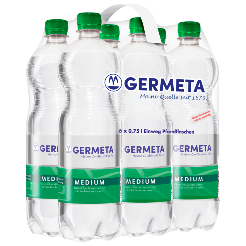 Germeta Mineralwasser Medium 6x0,75l